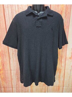 Polo Ralph Lauren Mens Gray Short Sleeve Polo Size Large
